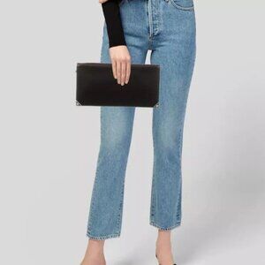 Alexander Wang Prisma Black Leather Clutch Portfolio Travel Wallet